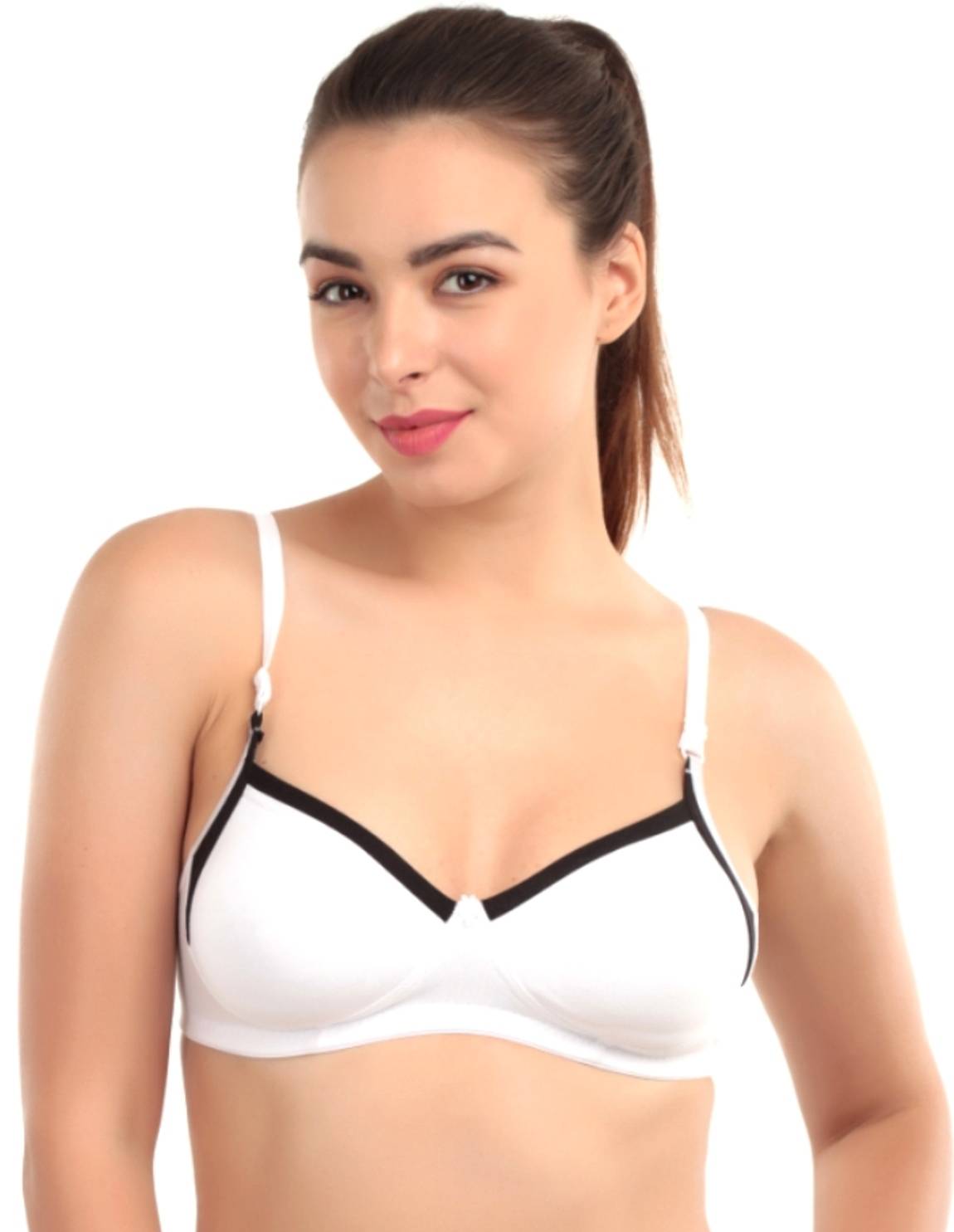 Abelino Set Of 2 White & Pink Full Coverage Seamless Bra (38B) · 38B