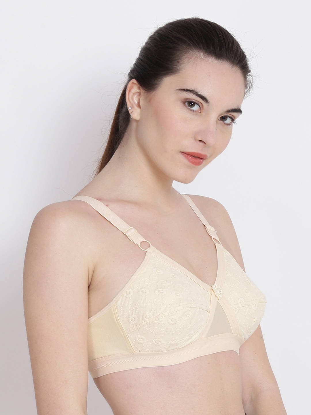 Abelino Nude Colour Non-Padded Full Coverage Bra (28B) · 28B
