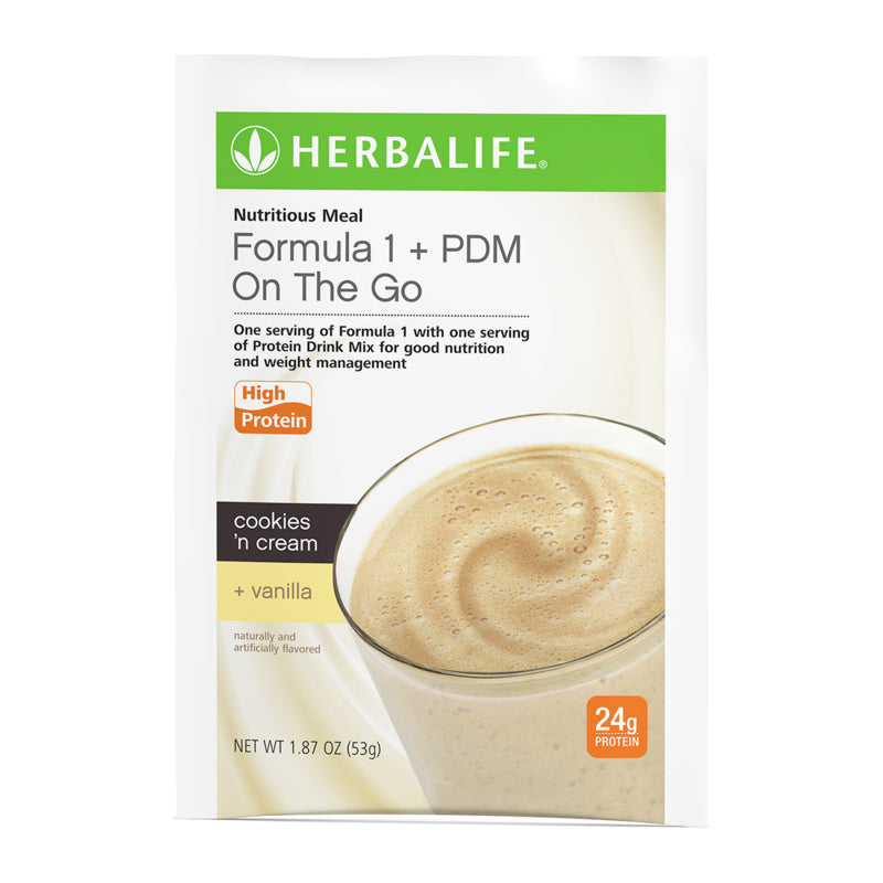 Herbalife Formula 1 + PDM On The Go: 24g of Protein 7 Packets