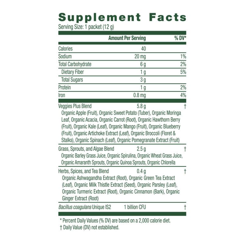 HERBALIFE V Plant-Based Greens Booster Single-Serve Packets: for all States except California 20 Packets