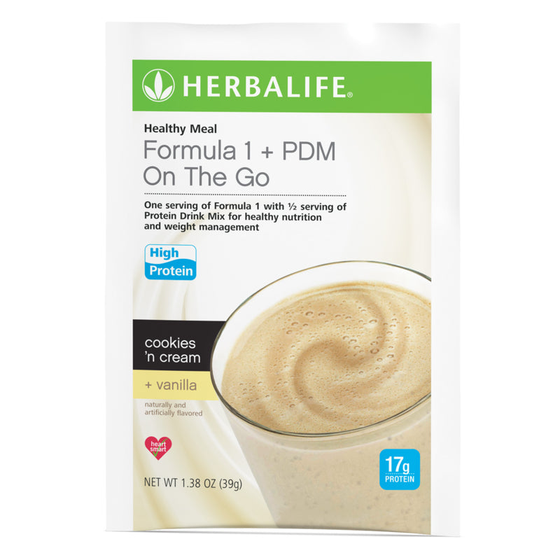 Herbalife Formula 1 + PDM On The Go: 17g of Protein 7 Packets