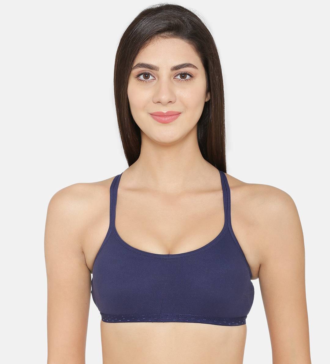 Abelino Blue Non Wired Lightly Padded Full Coverage Sports Bra (30B) · 30B