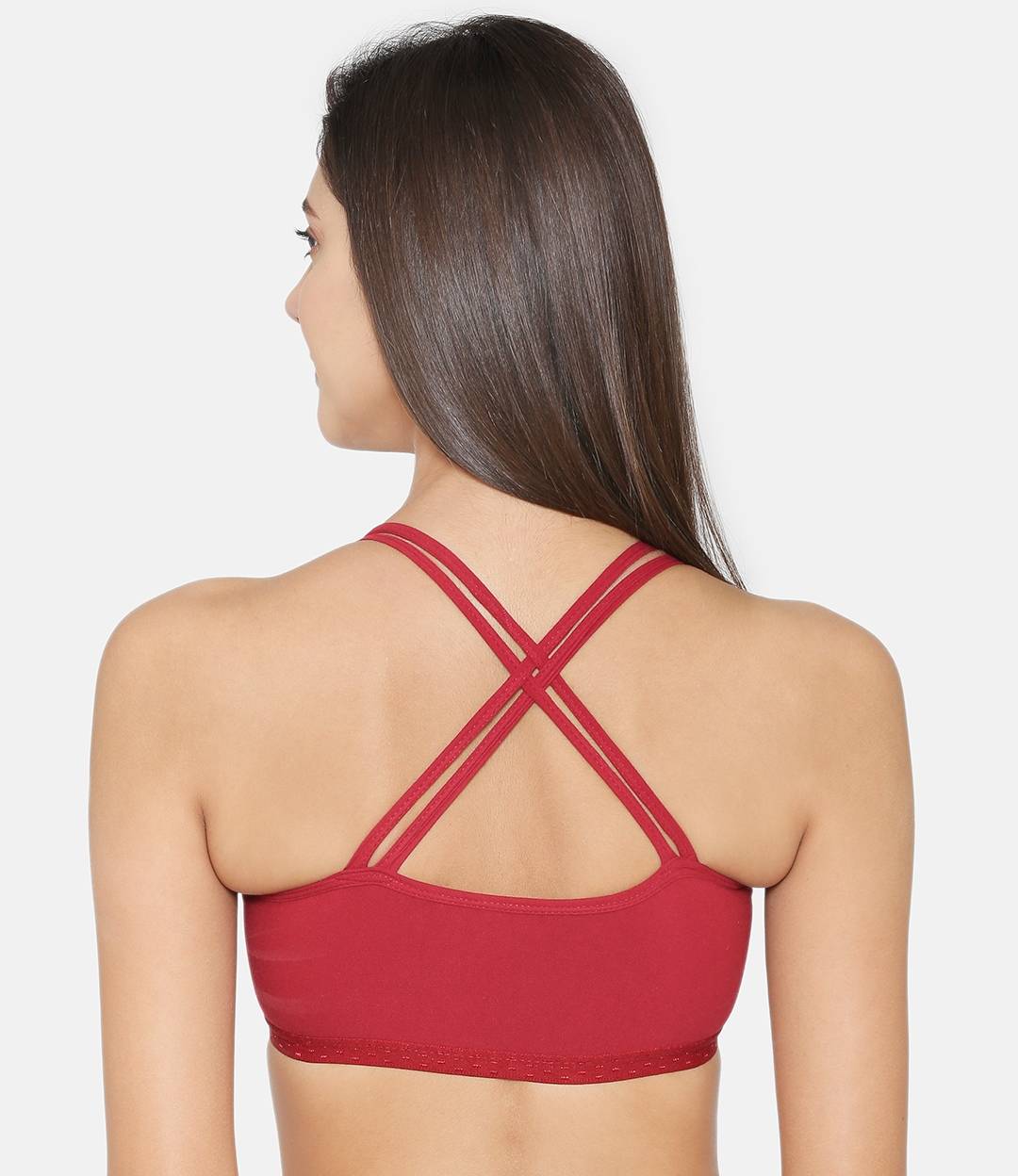 Abelino Maroon Non Wired Lightly Padded Full Coverage Sports Bra (28B) · 28B