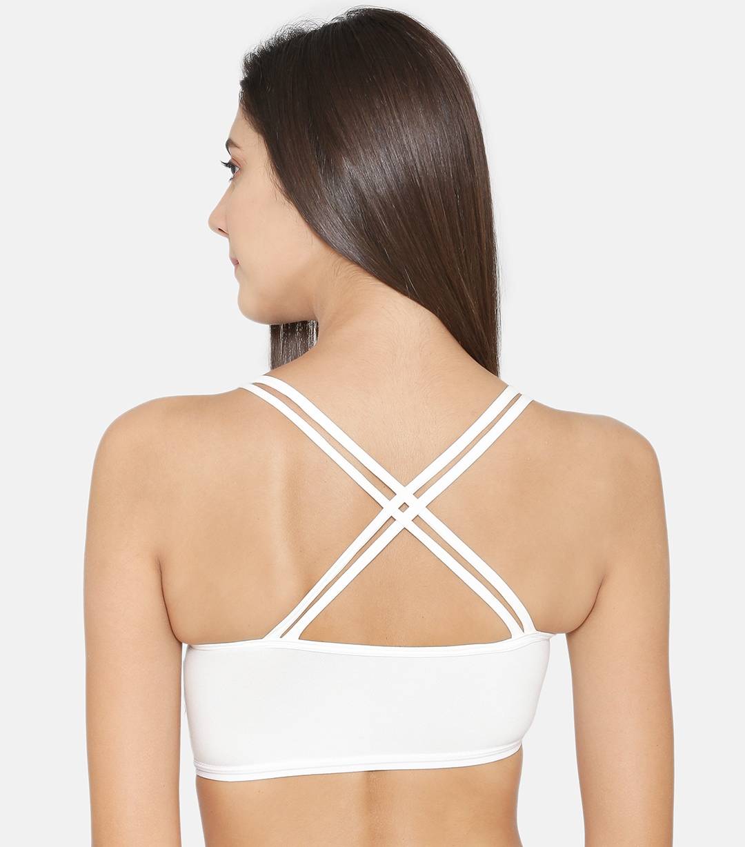 Abelino White Non Wired Lightly Padded Full Coverage Sports Bra (30B) · 30B