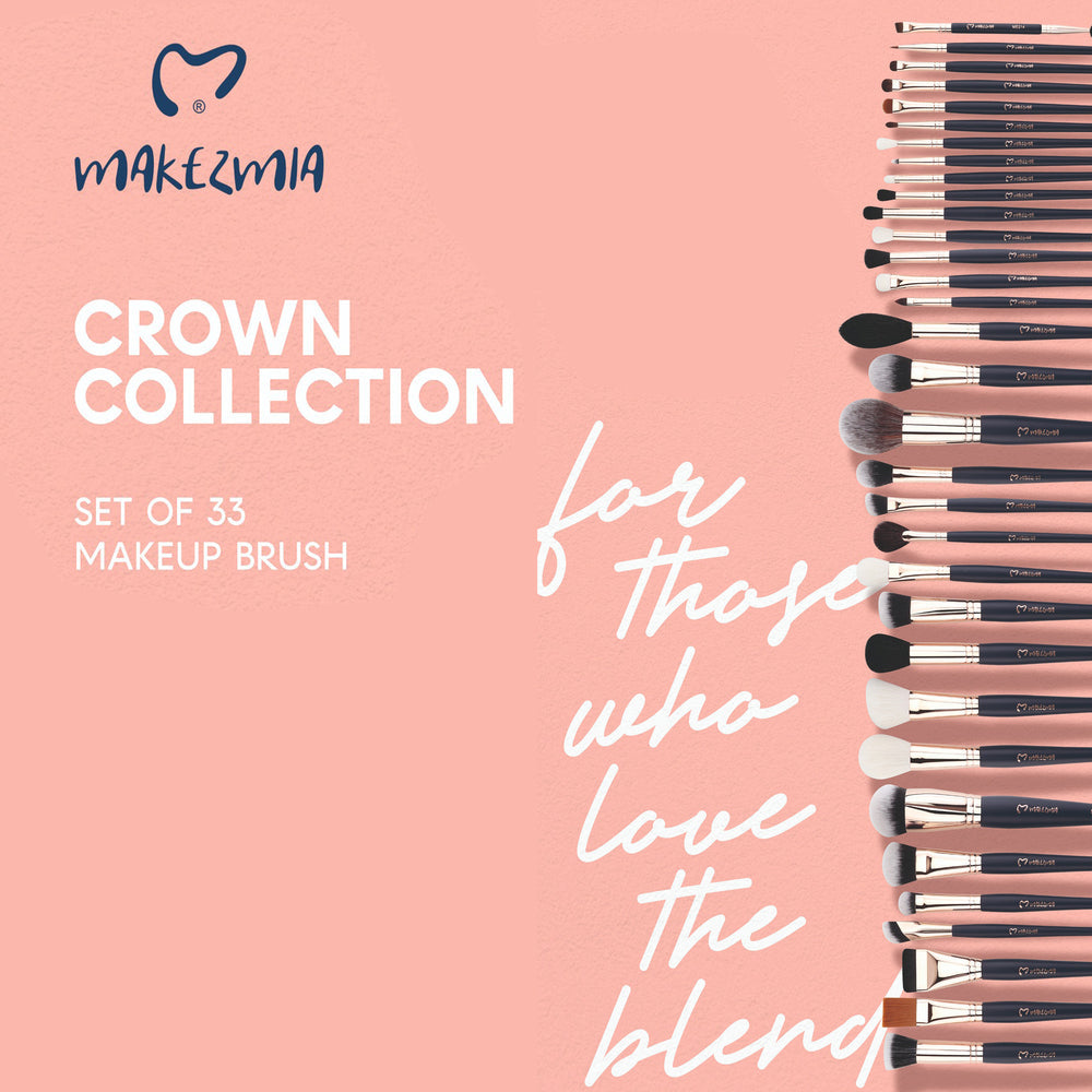 Makezmia Crown Collection 33-piece makeup brush set
