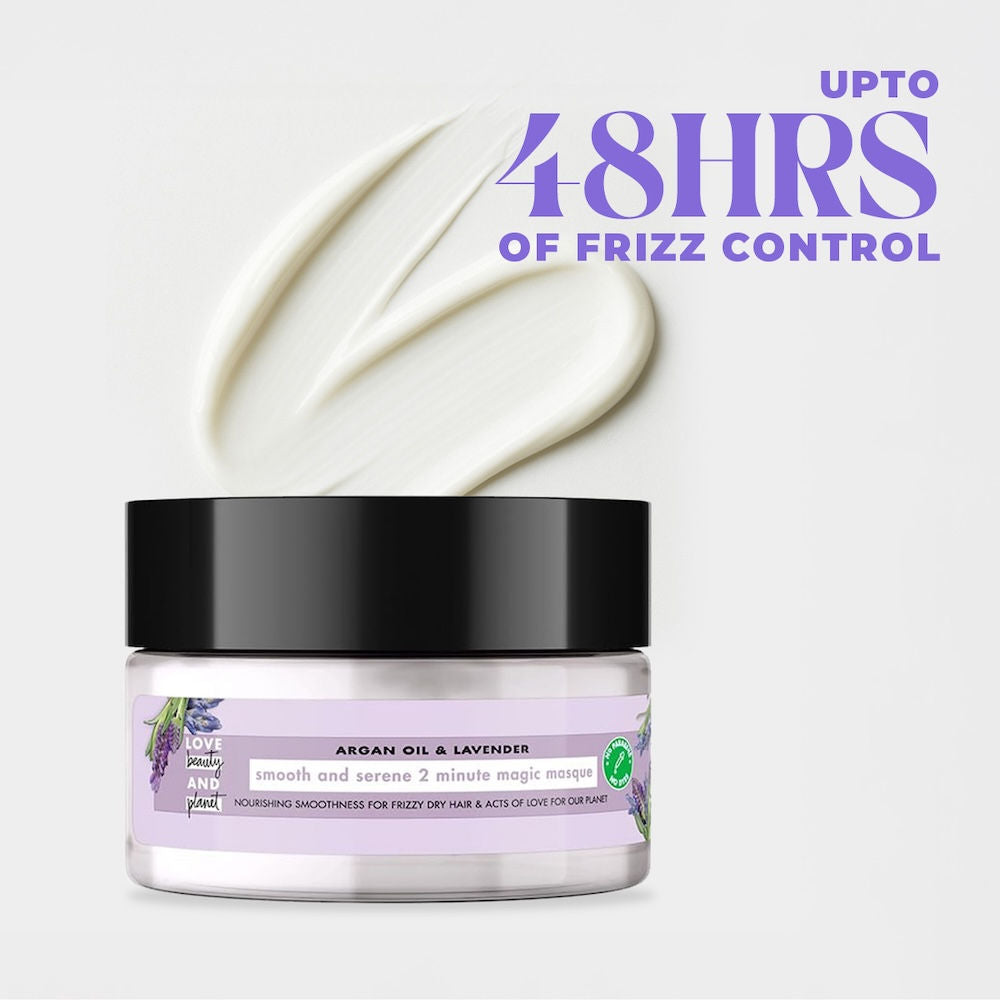 Love Beauty & Planet Argan Oil & Lavender Magic Hair Mask For Frizz Control (200ml)