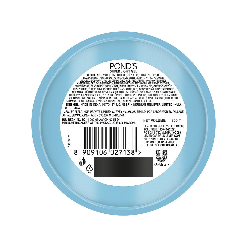 Ponds Super Light Gel Oil-Free Moisturize With Hyaluronic Acid & Vitamin E (300ml)
