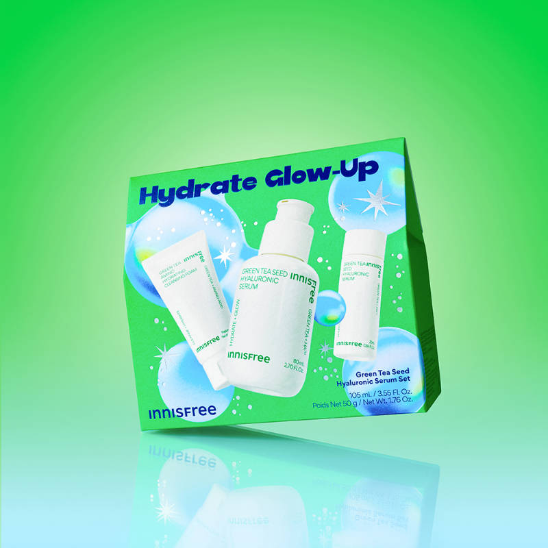 Innisfree Green Tea Hydration Kit, Korean Beauty Cleanser & Serum For Dewy Radiant Skin