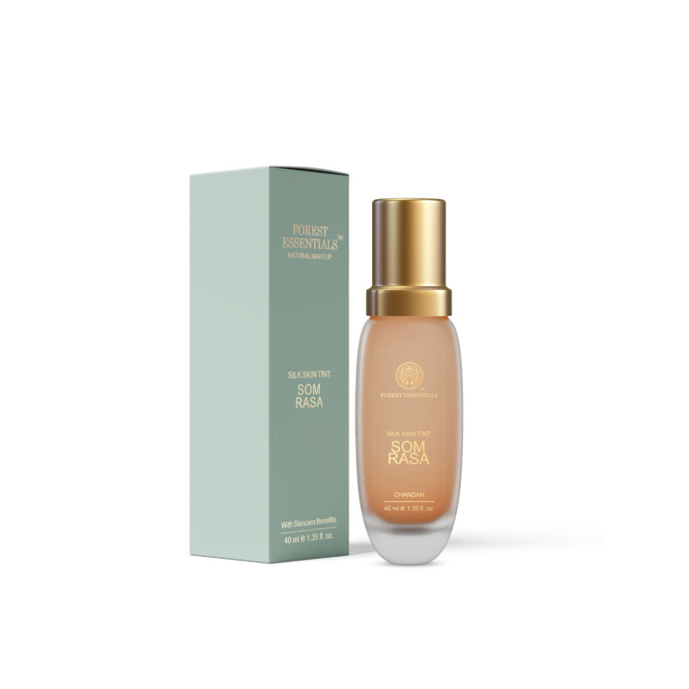 Forest Essentials Som Rasa Silk Tint Chandan - Natural Foundation for Even Skintone Medium Coverage (40ml)