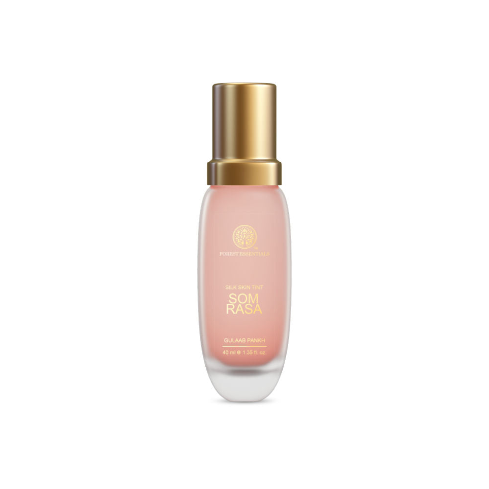 Forest Essentials Som Rasa Silk Tint Gulaab Pankh - Natural Foundation Even Skintone Medium Coverage (40ml)