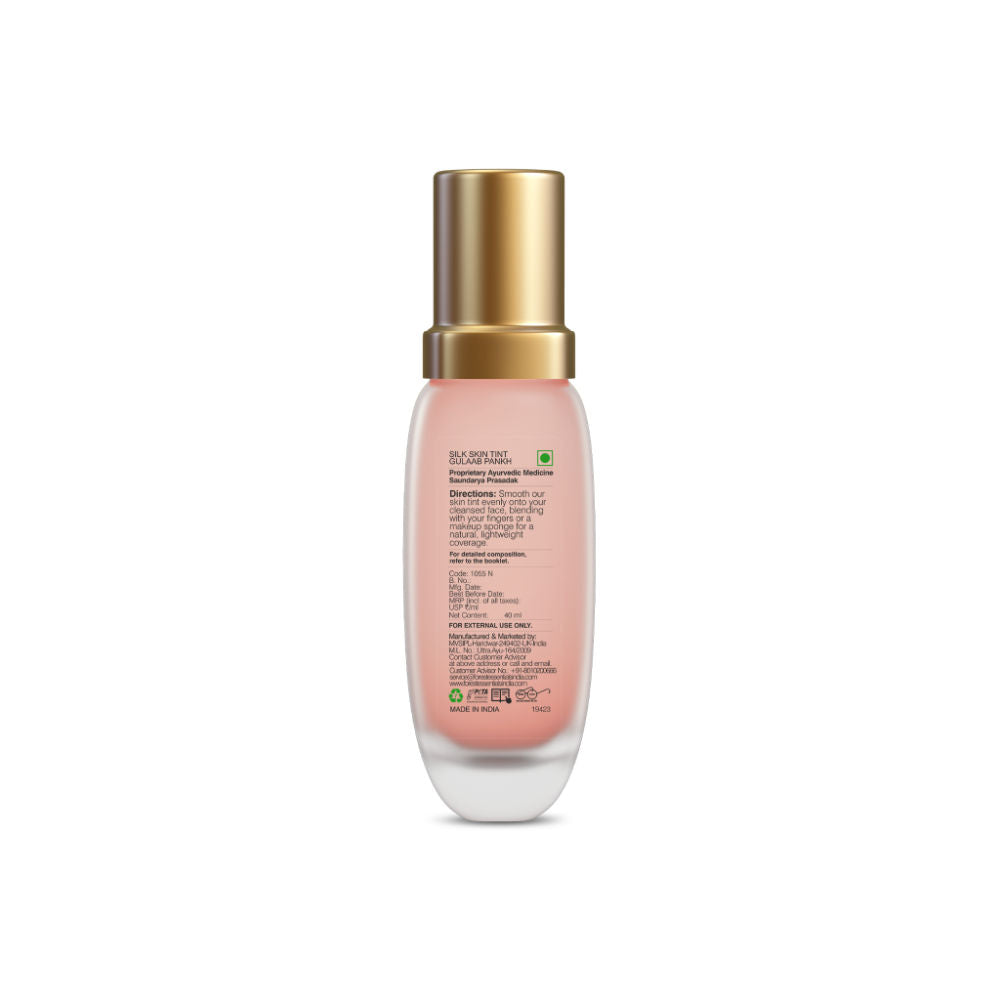Forest Essentials Som Rasa Silk Tint Gulaab Pankh - Natural Foundation Even Skintone Medium Coverage (40ml)