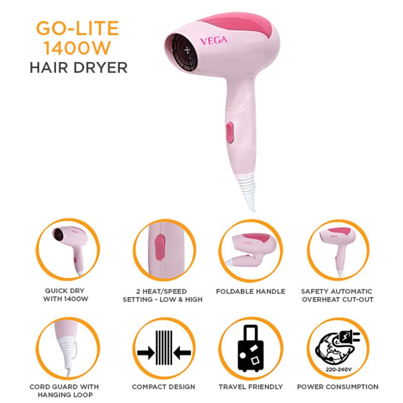 VEGA - Go-Lite 1400 Hair Dryer (VHDH-19)