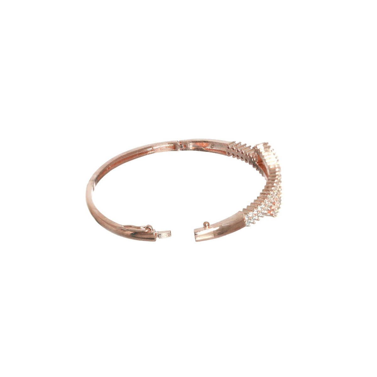 Aatmana Rose Gold Plated American Diamond Studded Bracelet