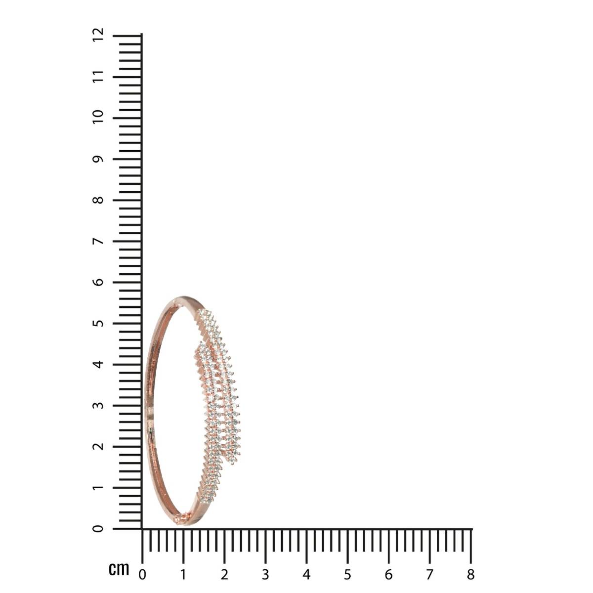 Aatmana Rose Gold Plated American Diamond Studded Bracelet
