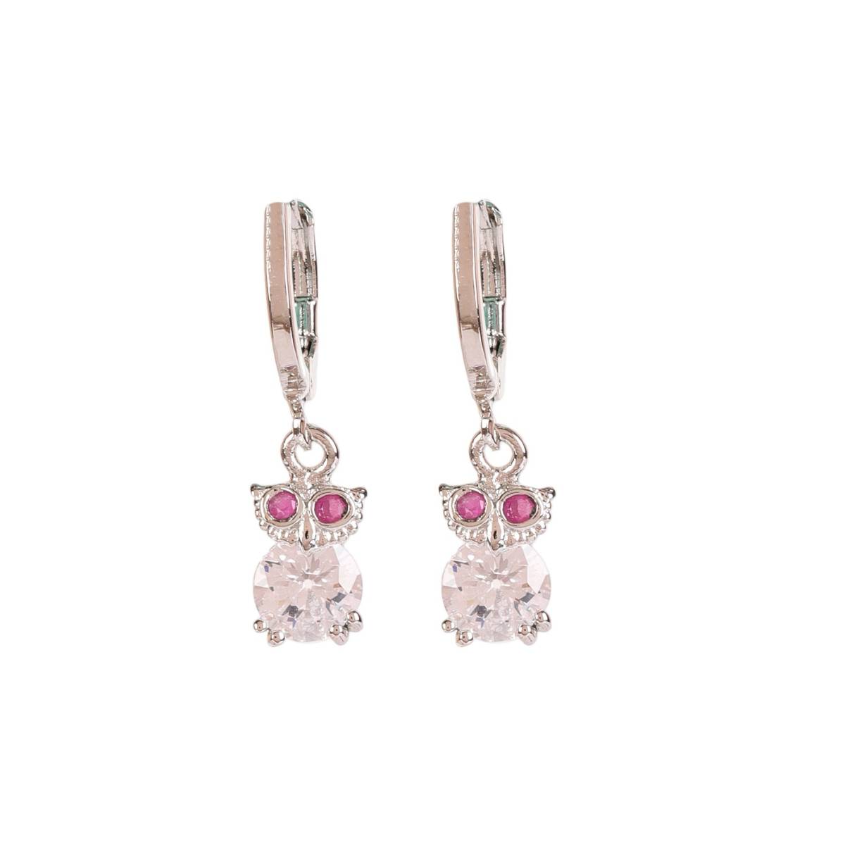 Aatmana Set of 2 American Diamond Studded Rose Gold and Silver Plated Drop Earring