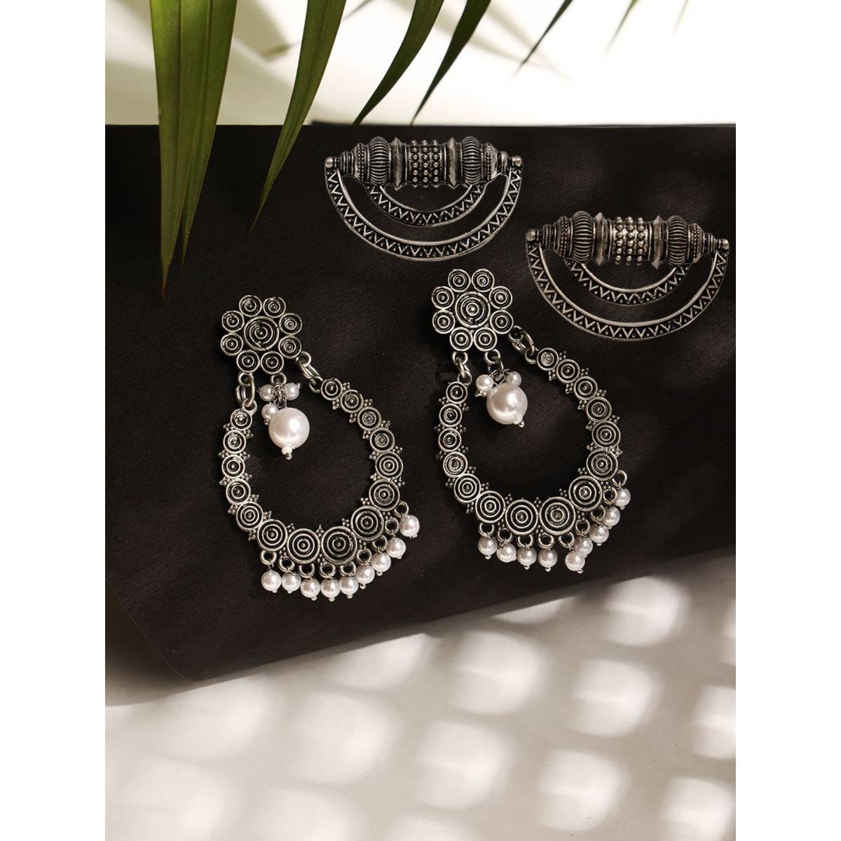 Aatmana Set of 2 German Silver Plated Earrings