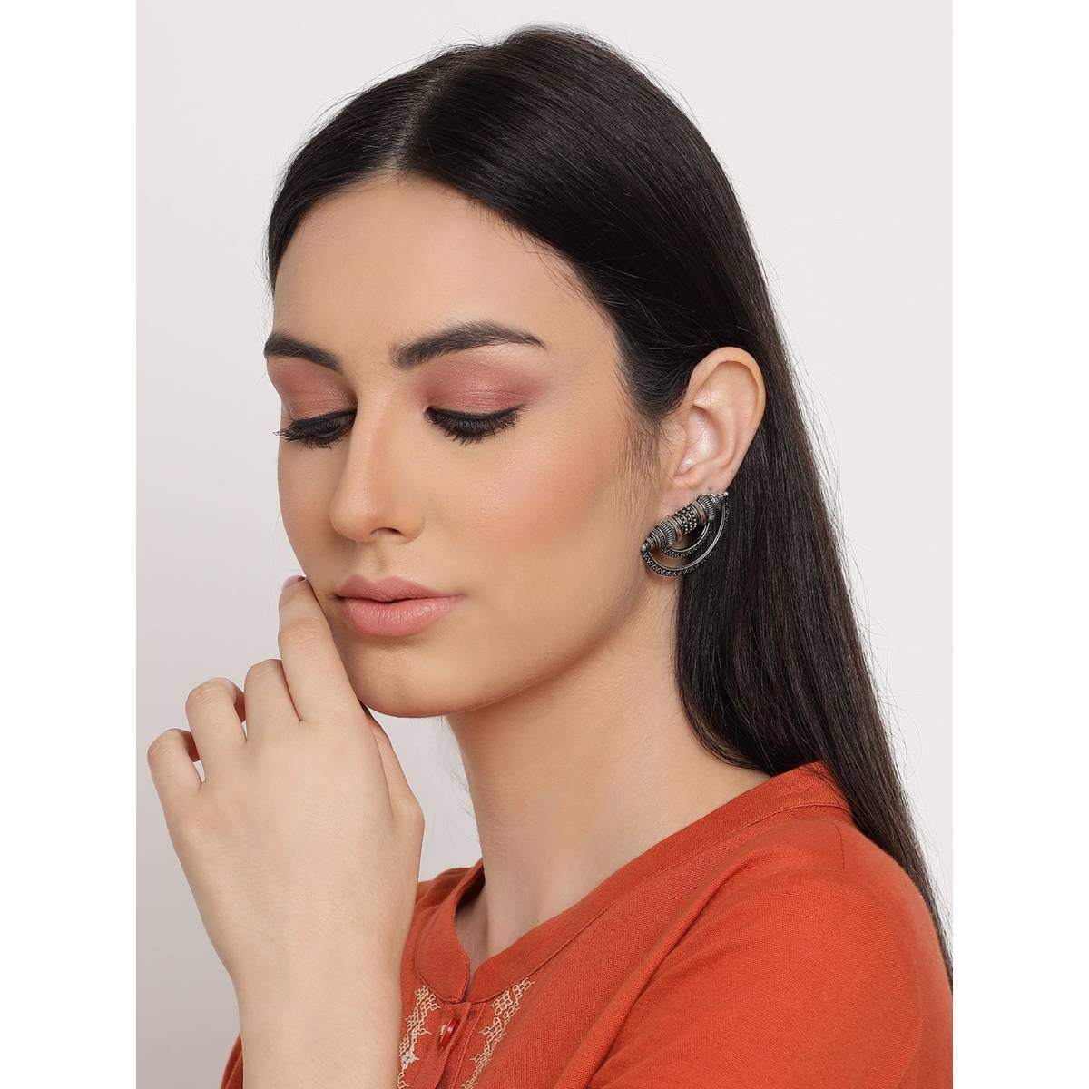 Aatmana Set of 2 German Silver Plated Earrings