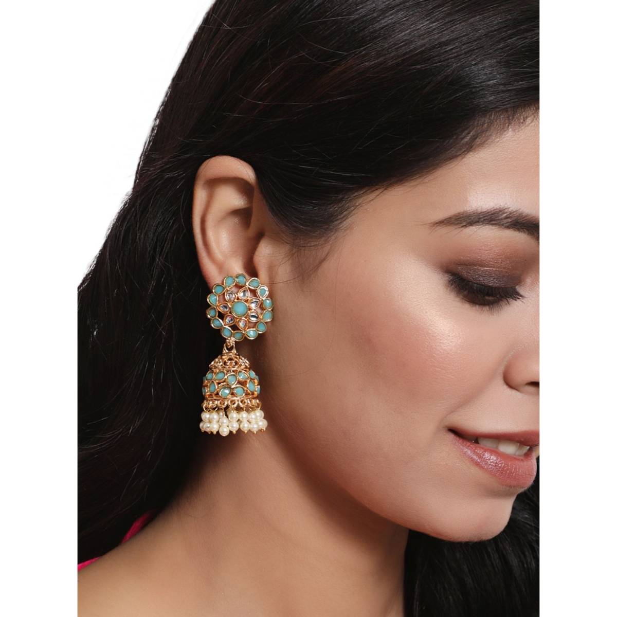Aatmana Gold Plated Dome Shaped Jhumkas · One Size