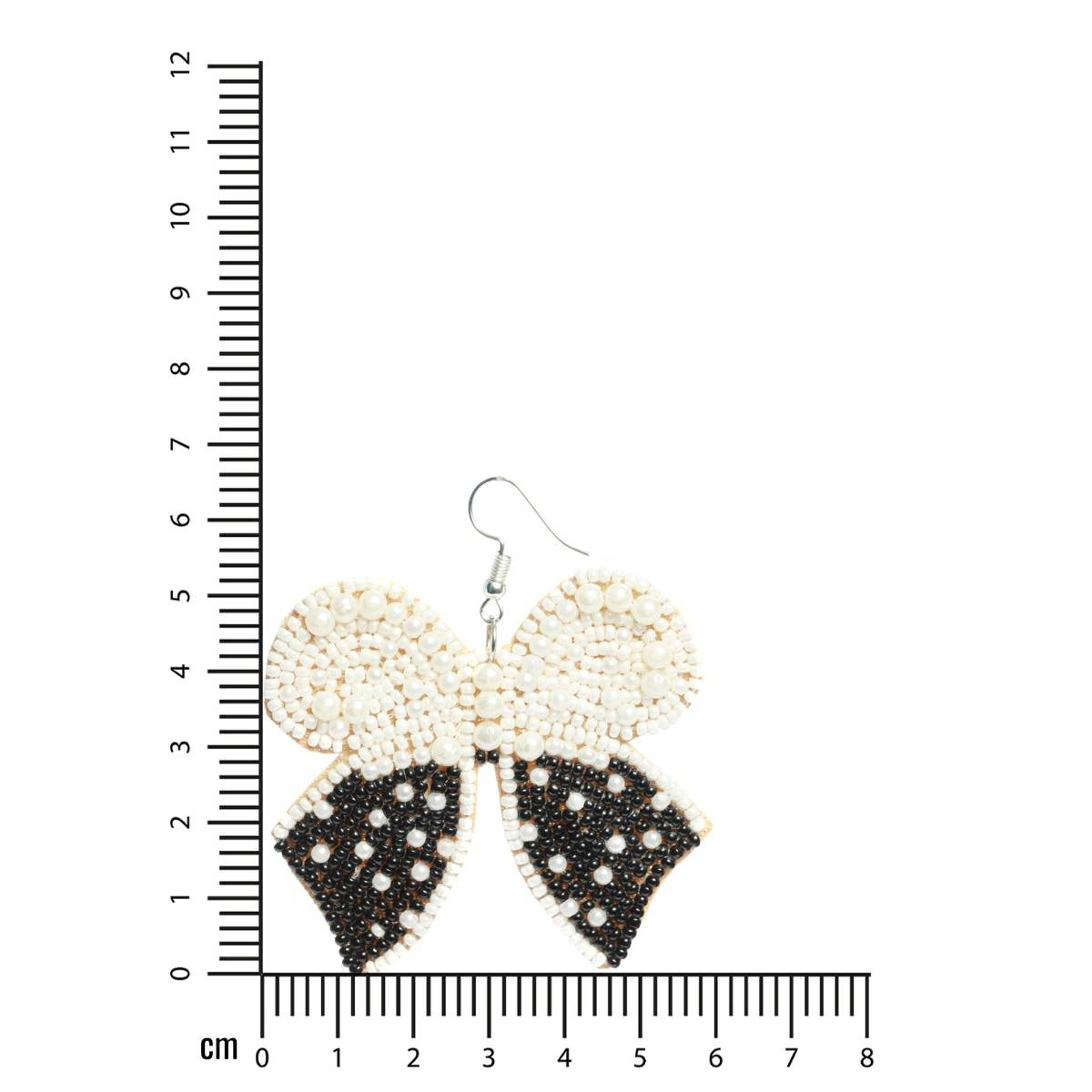 Aatmana Black and White Butterfly Shaped Drop Earrings