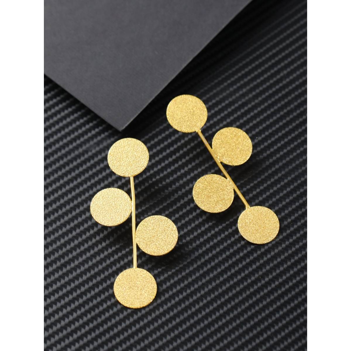Aatmana Gold Plated Contemporary Drop Earrings