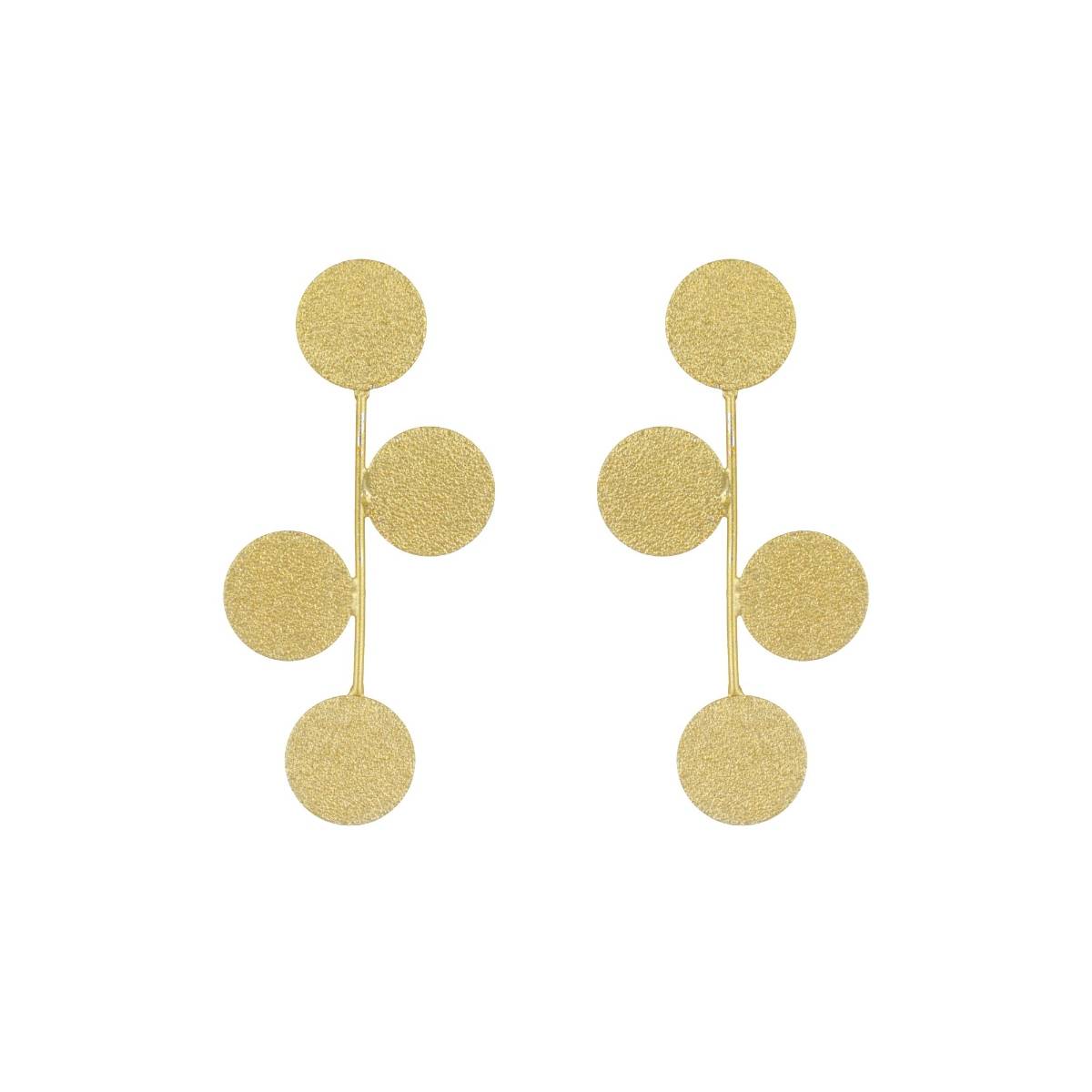 Aatmana Gold Plated Contemporary Drop Earrings