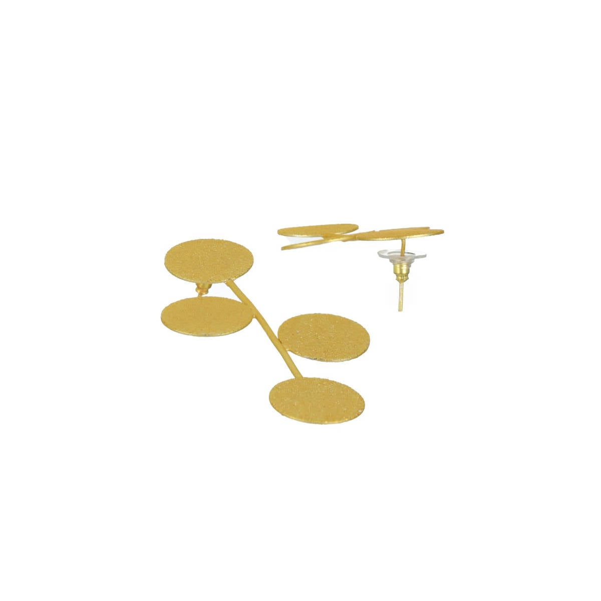 Aatmana Gold Plated Contemporary Drop Earrings