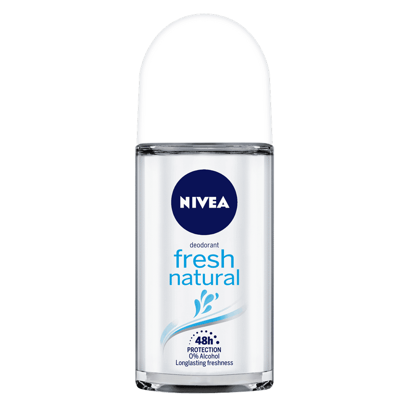 NIVEA - Women Deodorant Roll On, Fresh Natural, Long Lasting Freshness & 48h Protection (50ml)