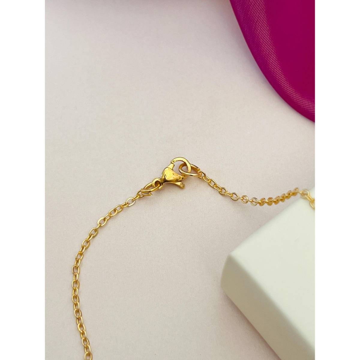 Abdesigns Gold Plated American Diamond Studded Beaded Mangalsutra