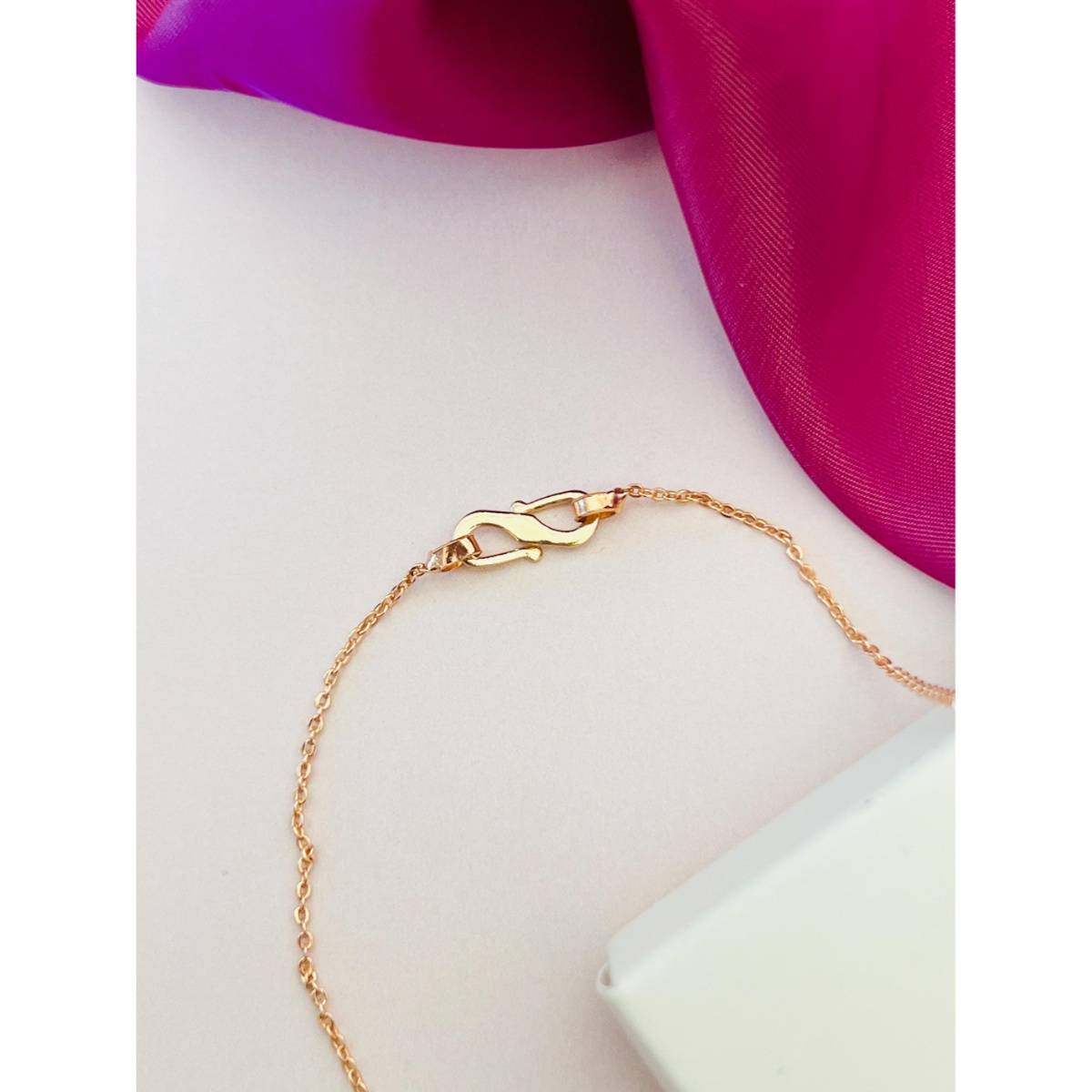 Abdesigns Rose Gold Plated American Diamond Studded Beaded Mangalsutra