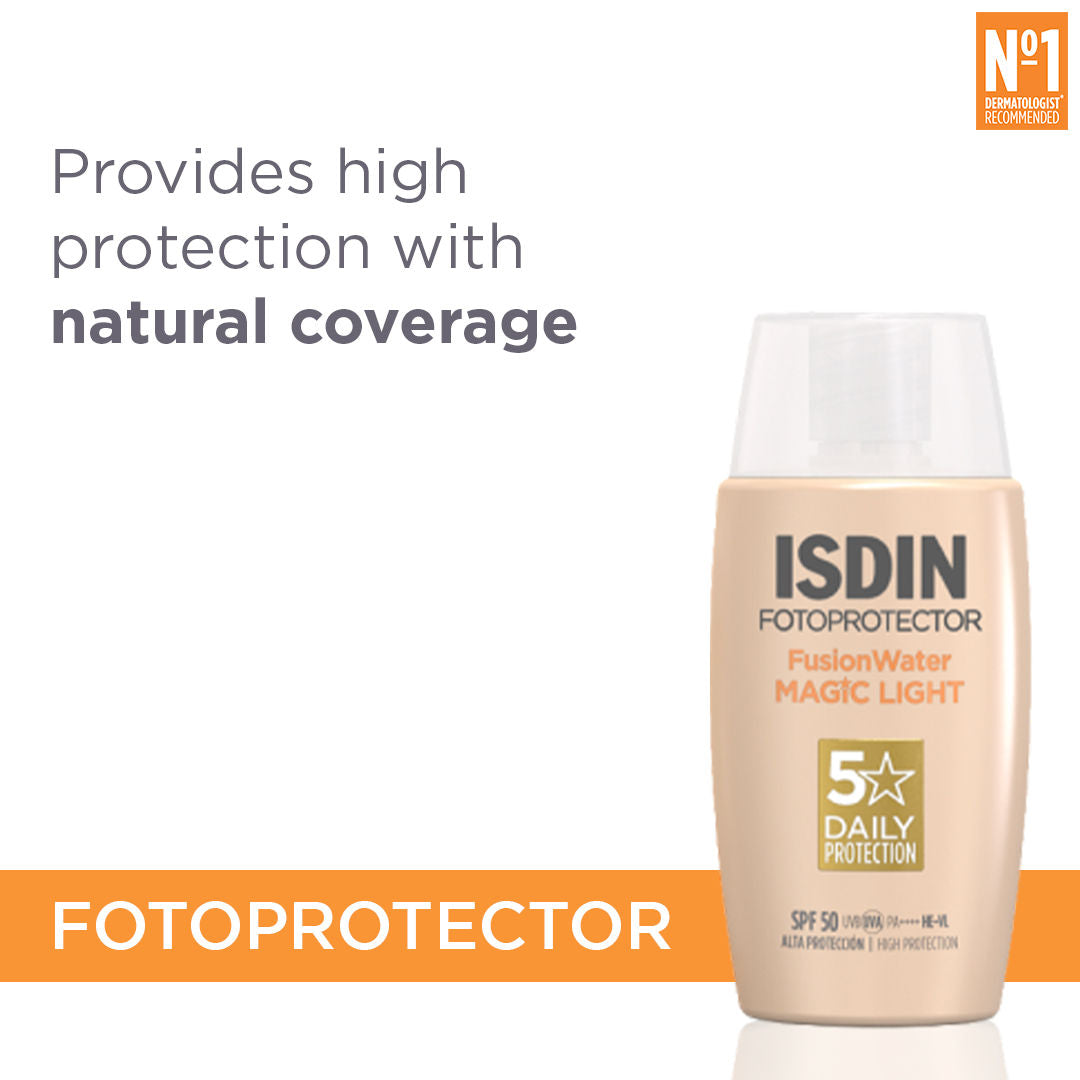 ISDIN Fotoprotector Fusion Water Magic Color SPF 50 PA++++ - Light (50ml)