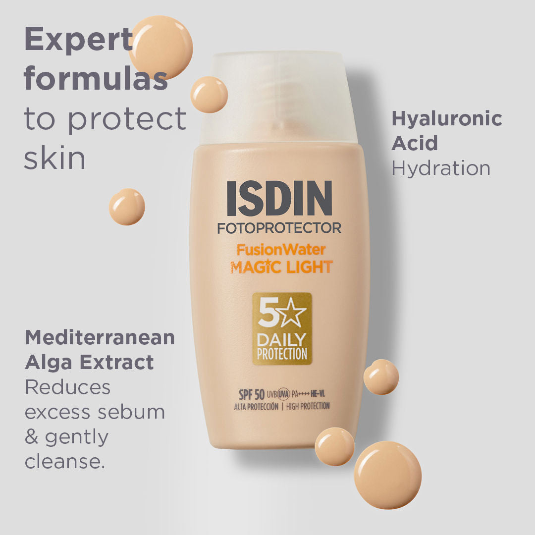 ISDIN Fotoprotector Fusion Water Magic Color SPF 50 PA++++ - Light (50ml)