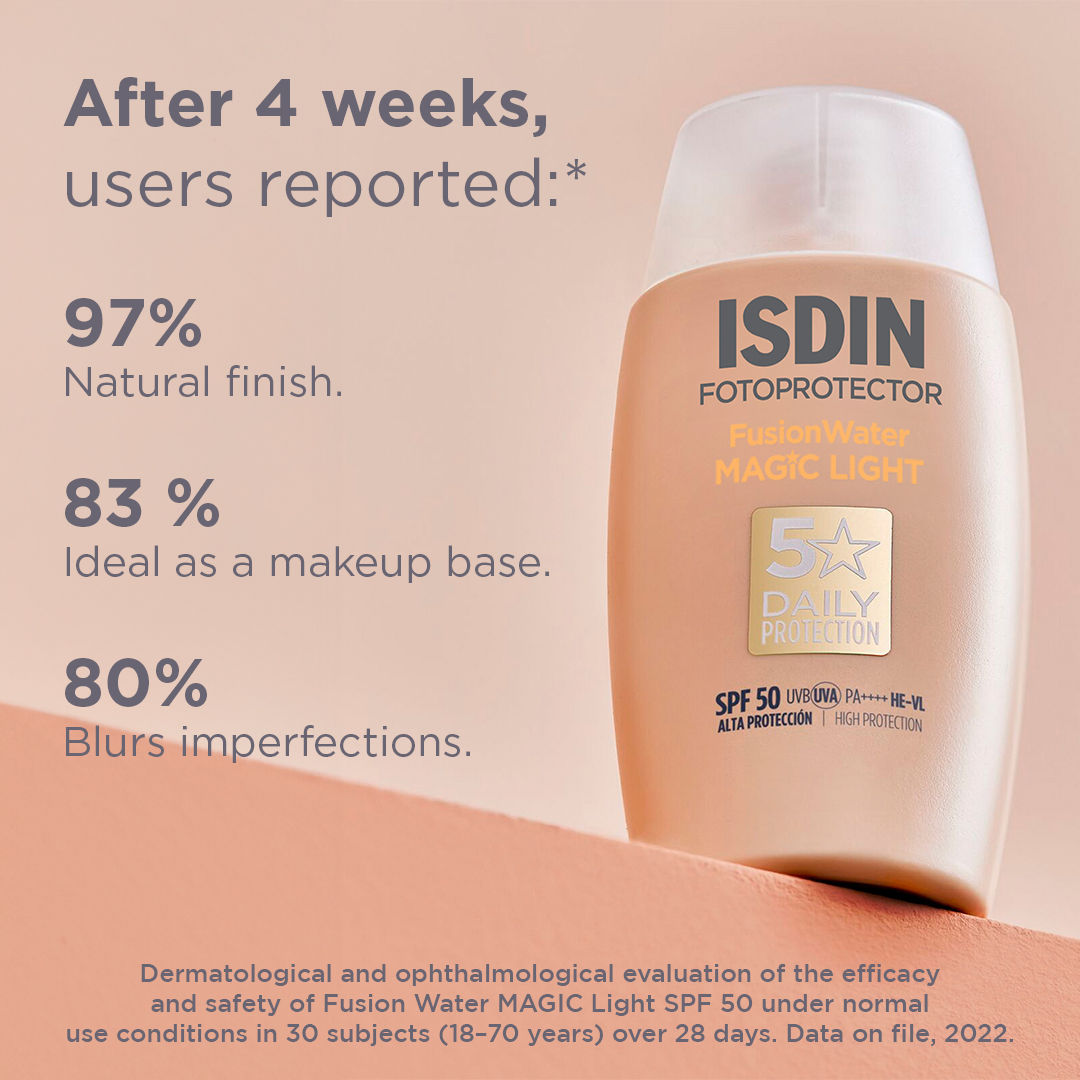 ISDIN Fotoprotector Fusion Water Magic Color SPF 50 PA++++ - Light (50ml)