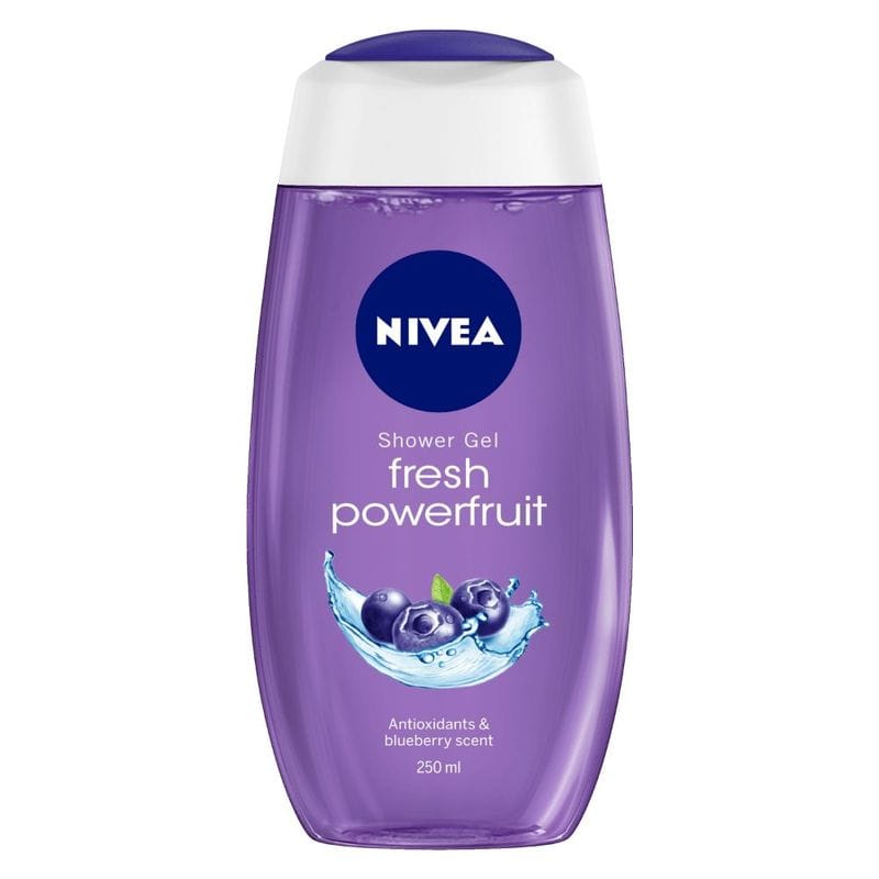 NIVEA - Body Wash, Fresh Powerfruit Shower Gel, with Antioxidants & Blueberry Scent (250ML)