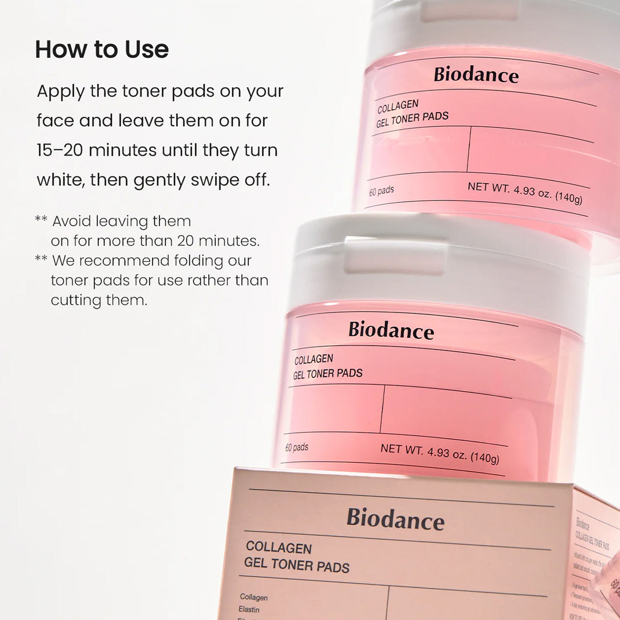 Biodance Collagen Gel Toner Pad, Korean Toner Pads Tightens Pores & Improves Skin Elasticity (140g)