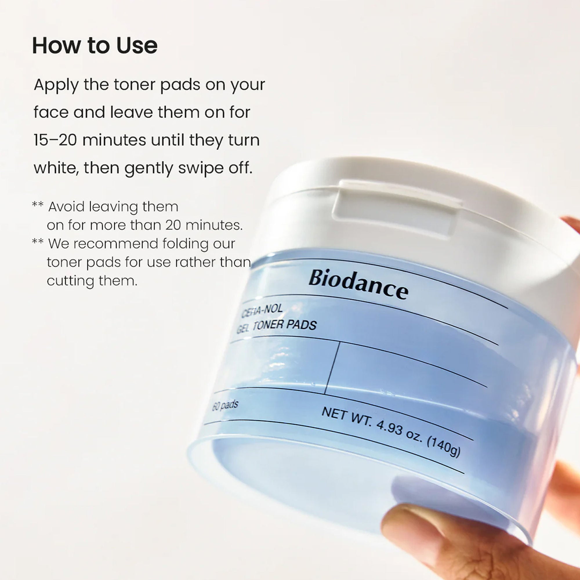 Biodance Cera-nol Gel Toner Pad, Hydrating & Soothing Korean Toner Pads, Hyaluronic Acid & Ceramides (140g)