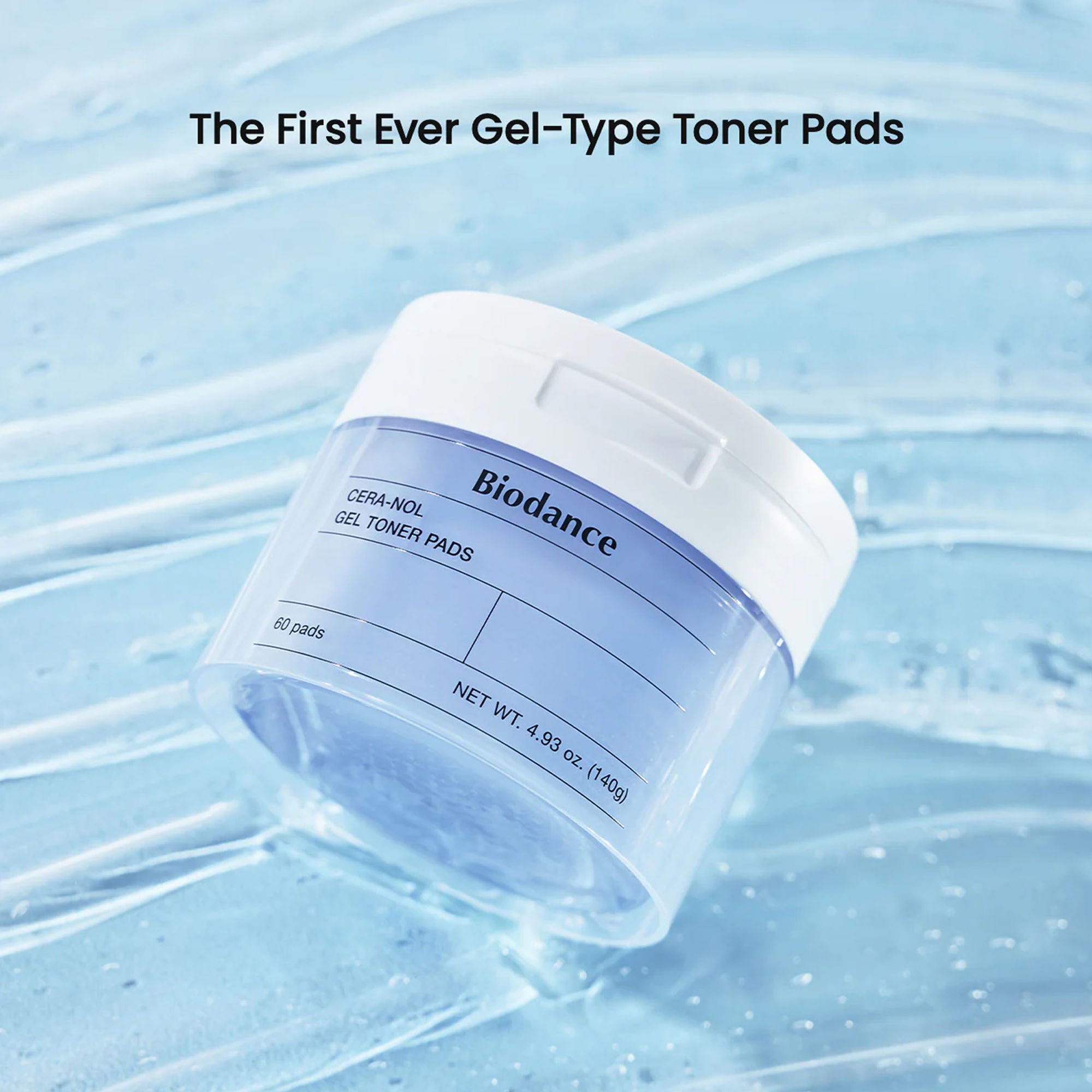 Biodance Cera-nol Gel Toner Pad, Hydrating & Soothing Korean Toner Pads, Hyaluronic Acid & Ceramides (140g)