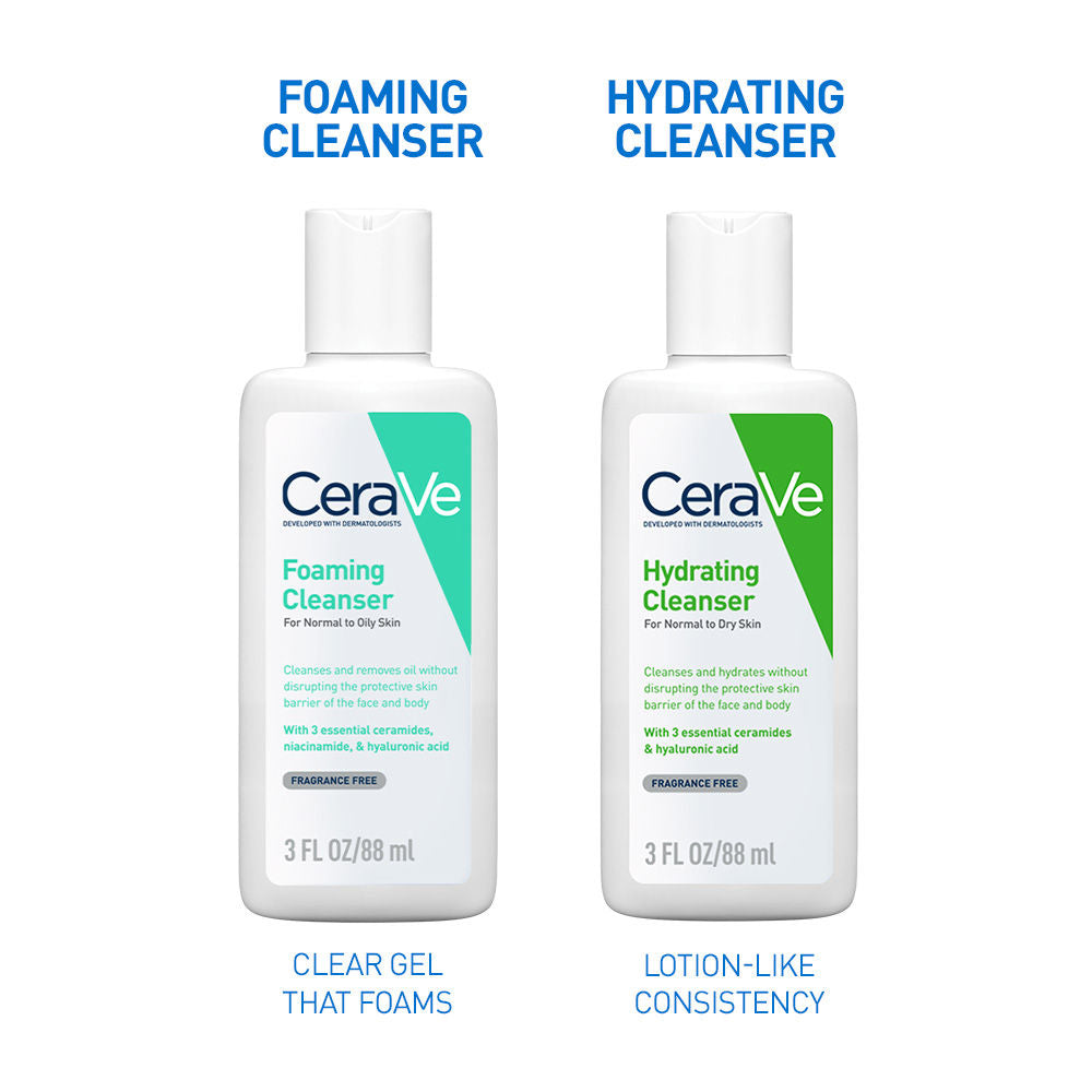 CeraVe Foaming Cleanser Face Wash For Oily Skin with Hyaluronic Acid, Ceramides & Niacinamide (88ml)