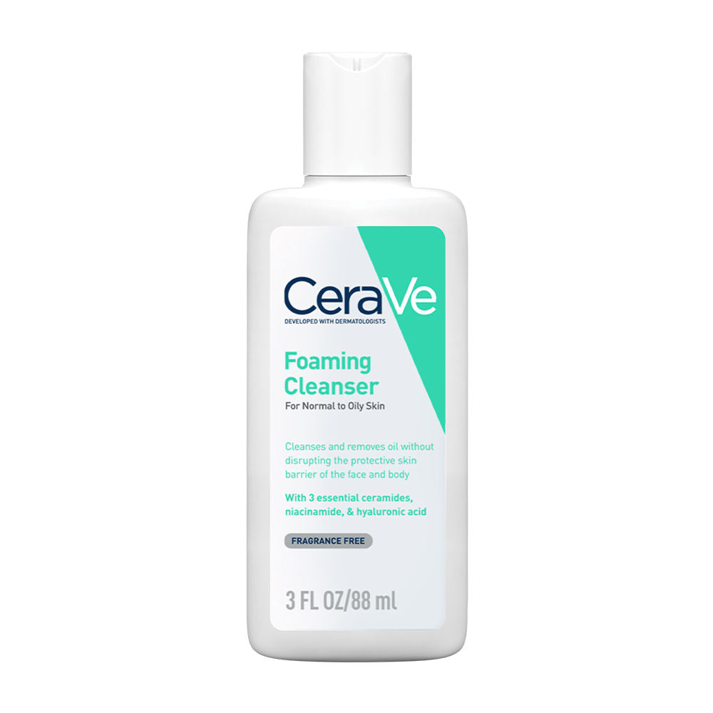 CeraVe Foaming Cleanser Face Wash For Oily Skin with Hyaluronic Acid, Ceramides & Niacinamide (88ml)