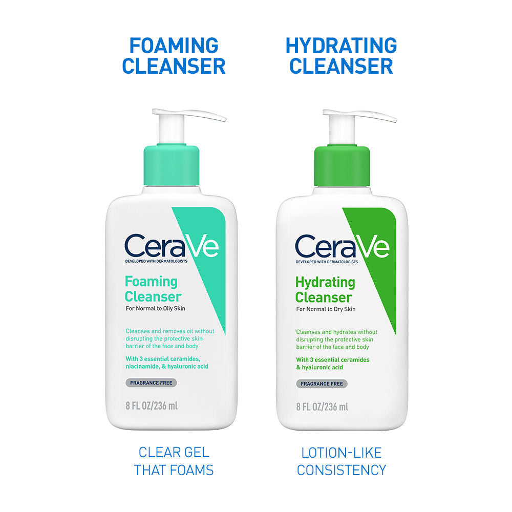 CeraVe Foaming Cleanser Face Wash For Oily Skin with Hyaluronic Acid, Ceramides & Niacinamide (236ml)