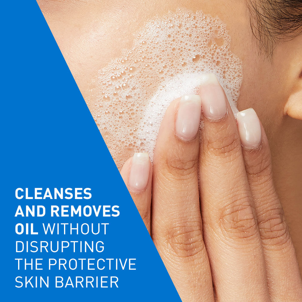 CeraVe Foaming Cleanser Face Wash For Oily Skin with Hyaluronic Acid, Ceramides & Niacinamide (236ml)