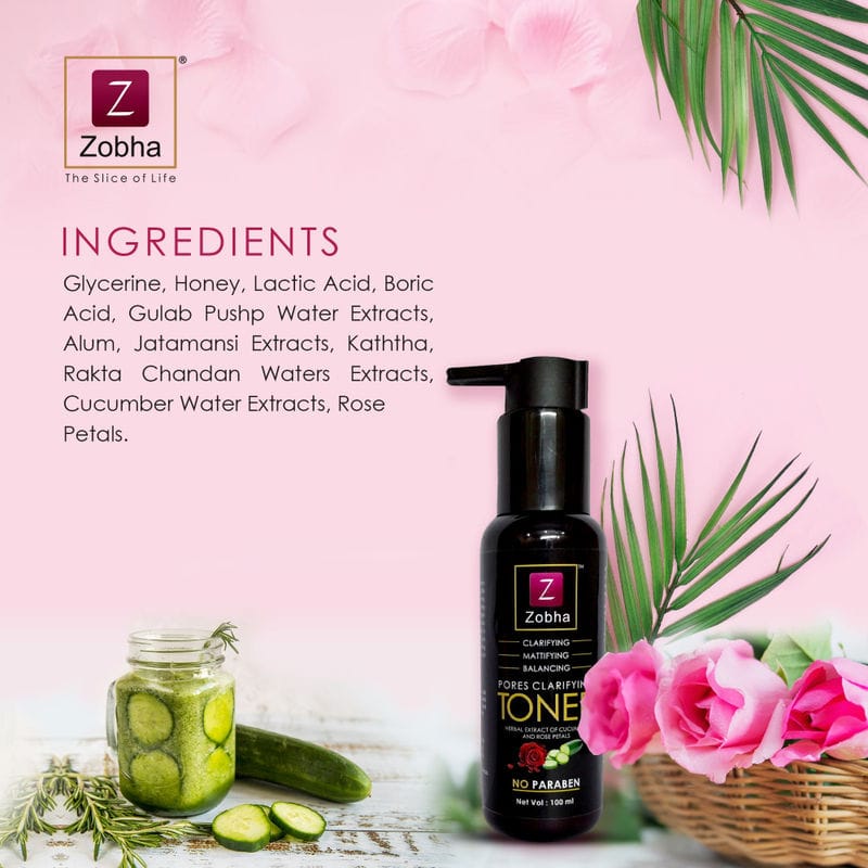 Zobha - Pores Clarifying Skin Toner (100ml)
