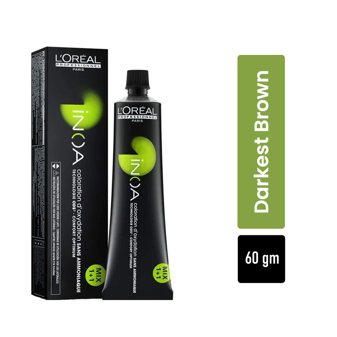 Loreal Professionnel Inoa 2 Tube Darkest Brown 60G