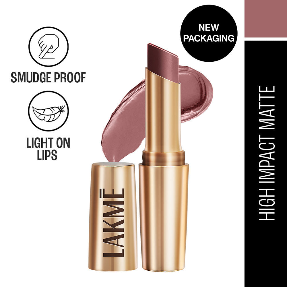 Lakme 9 To 5 Powerplay Priming Matte Lipstick For 16Hr Intense Matte , Dusty Pink