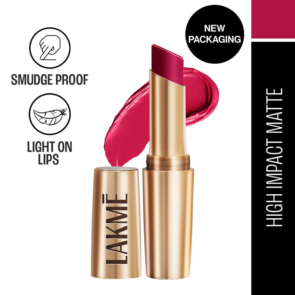 Lakme 9 To 5 Powerplay Priming Matte Lipstick For 16Hr Intense Matte , Rose Day