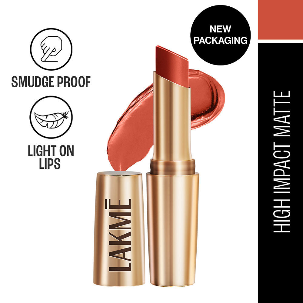 Lakme 9 To 5 Powerplay Priming Matte Lipstick For 16Hr Intense Matte , Brick Blush