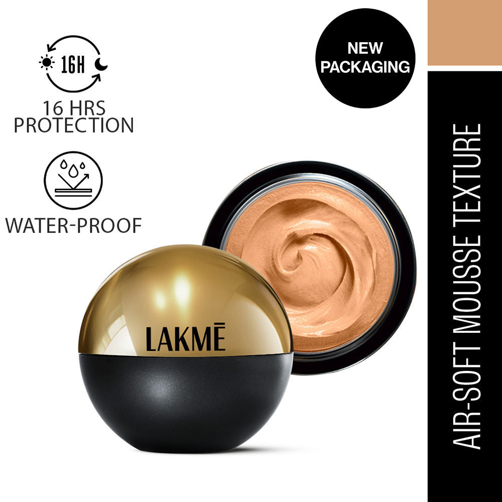 Lakme Xtraodin Airy Mattereal Mousse Foundation With SPF8, Waterproof, Lasts 16 Hr, 05 Beige Honey