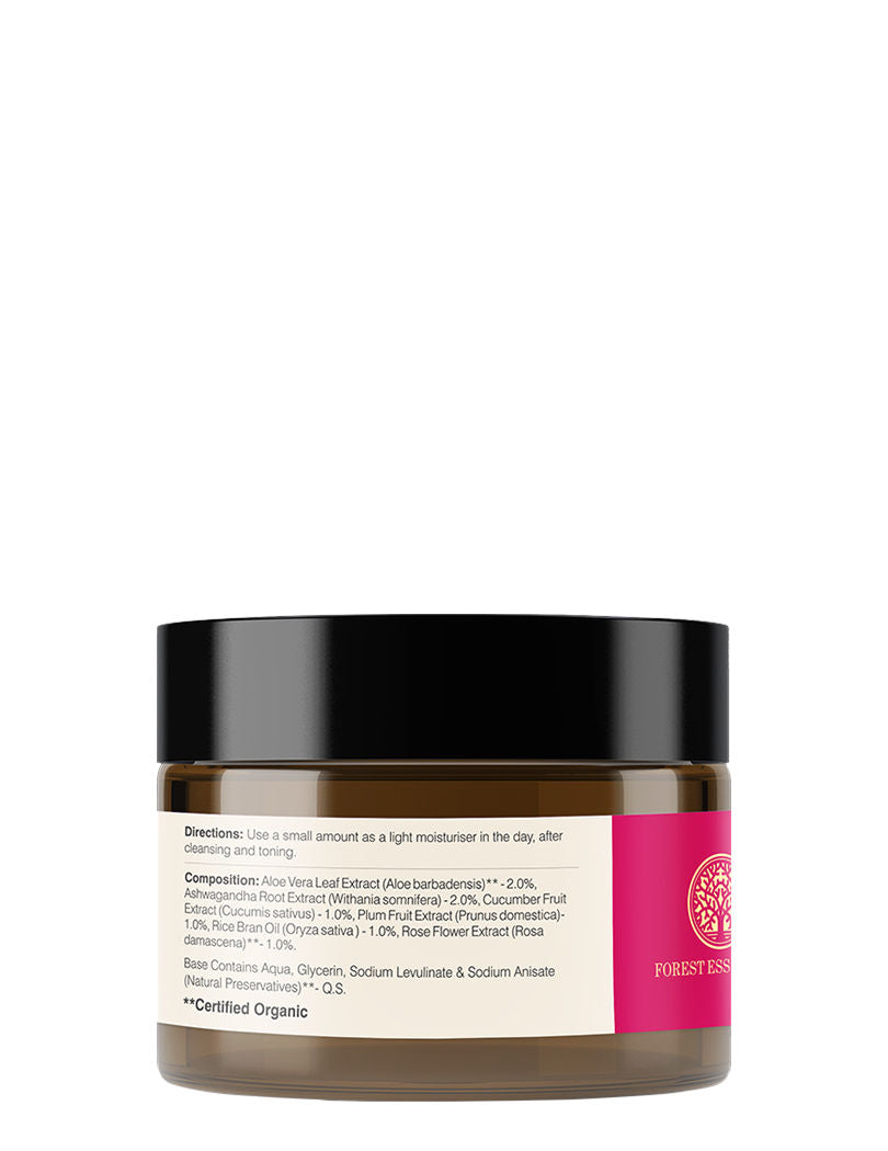 Forest Essentials Light Hydrating Facial Gel with Pure Rosewater - Ayurvedic Lightweight Moisturiser (50gm)