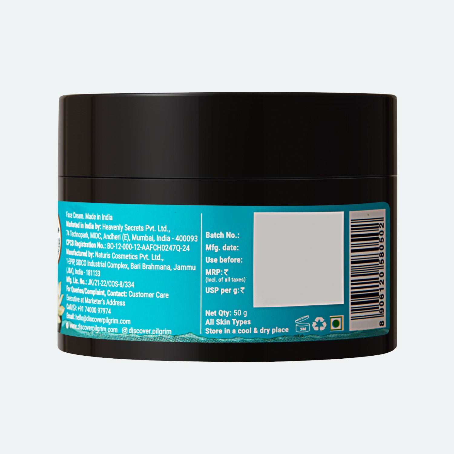 Pilgrim Korean White Lotus Retinol AntiAgeing Night Cream with HyaluronicAcid Enchance Skin Radiance (50g)
