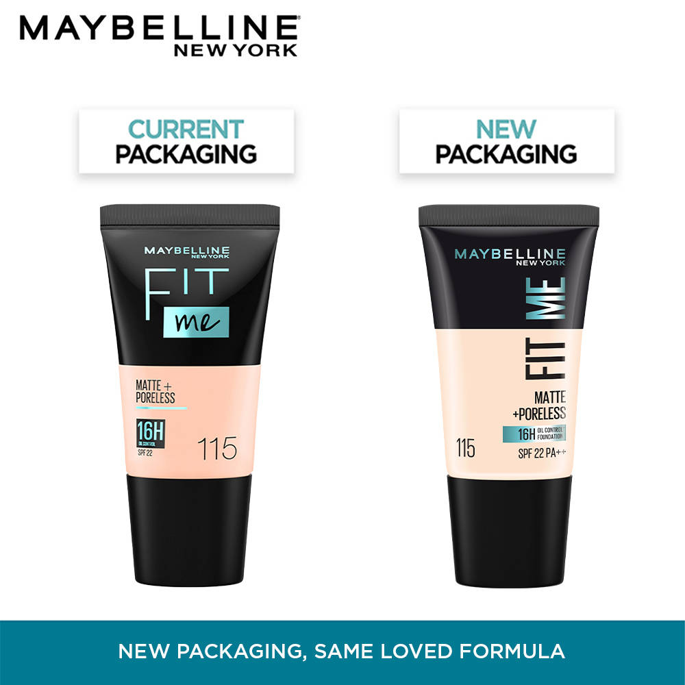 Maybelline New York Fit Me Matte + Poreless 16H Oil Control Foundation With SPF 22- 115 (18ml) · 115 Ivory