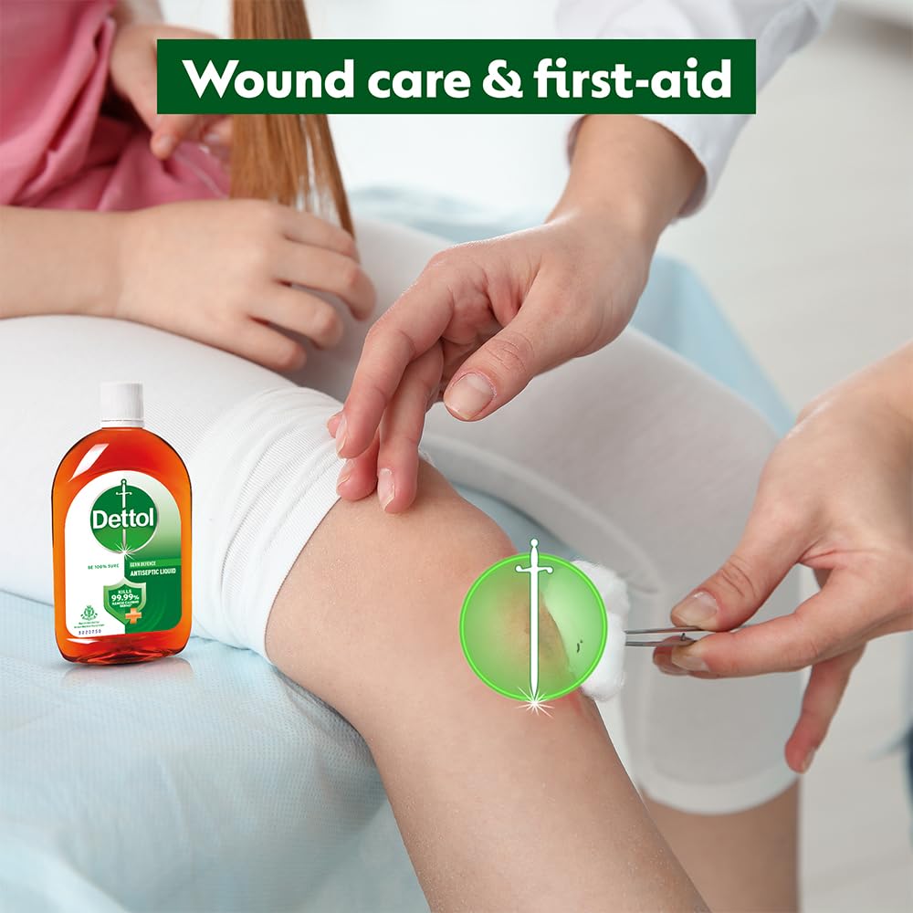 Dettol Antiseptic Liquid for First Aid, Surface Disinfection and Personal Hygiene, 750ml - BEAUTY BRATS